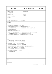 采购部经理岗位职责