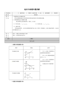 追击相遇问题专题讲解
