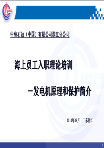 2010年入职大学生演讲材料-发电机原理和保护资料