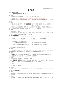 通史复习简易知识点+高考文综