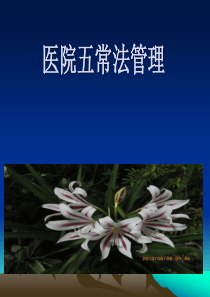 讲稿医院五常法管理