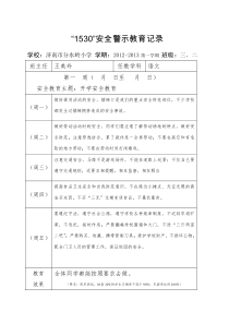 1530安全警示教育记录
