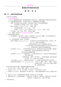 微观经济学-高鸿业第五版-复习笔记+考点(绝对完全!)