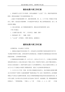 部门级部第六周工作汇报