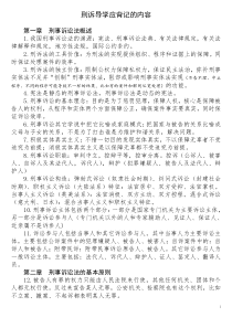 2017司法考试刑诉笔记口诀