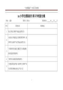 学校各部门扫黑除恶线索摸排台账