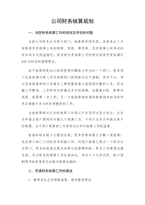 财务核算规划