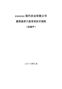 西葫芦基质穴盘育苗技术规程