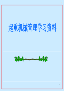 起重机械管理学习资料.