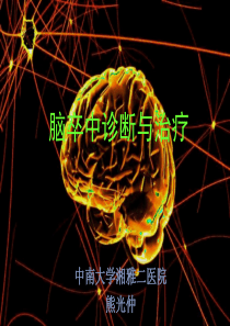 脑卒中的诊断与治疗.