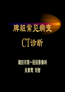 脾CT诊断