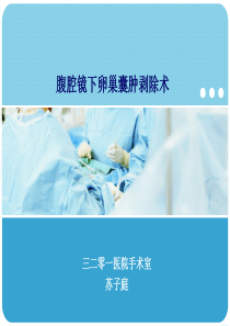 腹腔镜卵巢剥除.