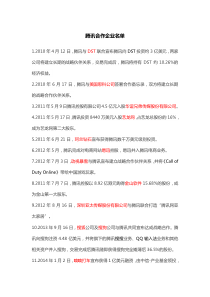 腾讯合作企业名单