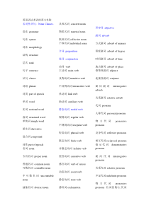 英语语法术语的英文名称