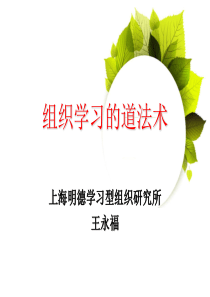 组织学习的道法术.