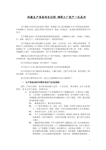 讲座名称把握生产准备的全过程确保工厂投产一次成功