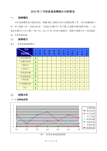 设备故障统计分析报告