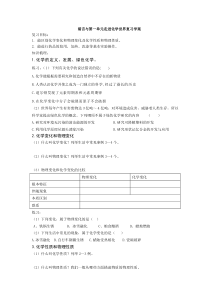 绪言与第一单元走进化学世界复习学案