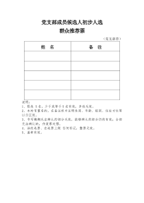 群众推荐票