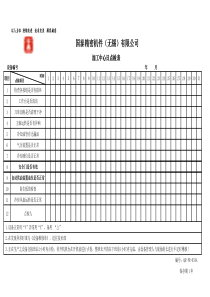 加工中心设备日点检表