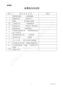 中学地理组集体备课记录