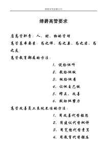 行政店长工作绩效手册