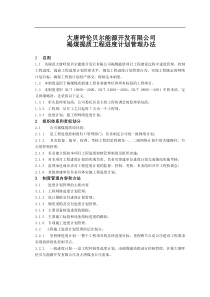 褐煤提质项目进度计划管理办法