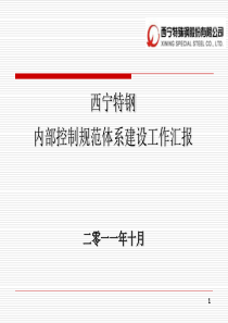 西宁特钢内控汇报10月