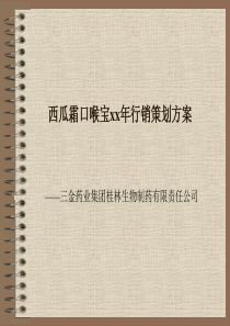 西瓜霜口喉宝2002年行销策划方案