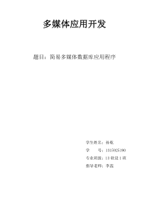 简易多媒体数据库