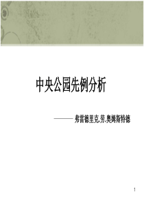 园林景观中央公园先例分析