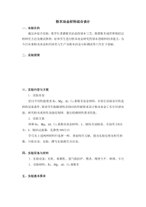 粉末冶金材料综合设计