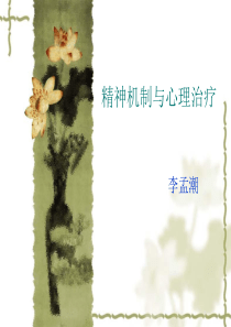 精神机制与心理治疗.