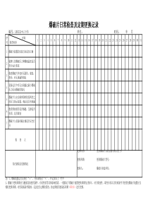 爆破片日常检查及定期更换记录