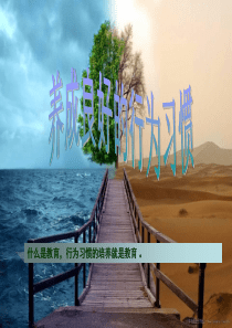 养成良好的行为习惯-PPT课件