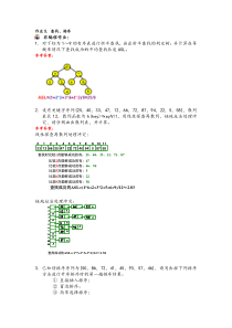 2013数据结构作业5-查找排序-参考答案