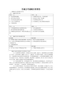 百威公司战略分析报告