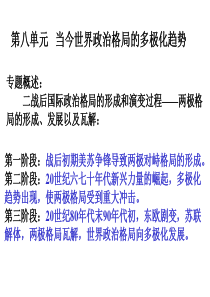 第一轮必修1第八单元当今世界政治格局的多极化趋势.