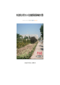 河北邢台斥资208亿创建国家园林城市(图)
