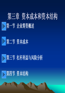 第三章资本成本和资本结构.