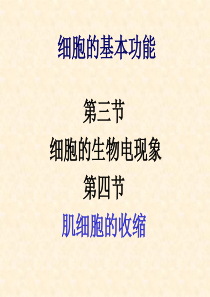 第三讲细胞的生物电现象2013
