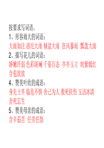 苏教版四年级语文下册第四单元复习课件