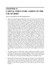 英文版罗斯公司理财习题答案Chap015