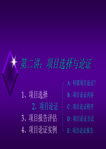 第二讲项目选择与论证