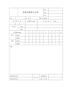 设备安装找正记录