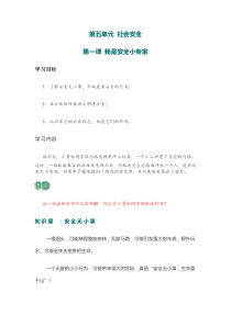我是安全小专家--教案