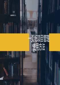 一页纸项目管理