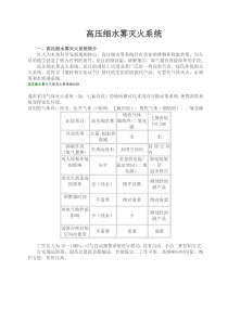 高压细水雾灭火系统概述