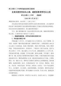 特色成果汇报材料