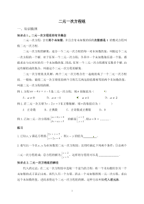 二元一次方程组--辅导讲义(学)